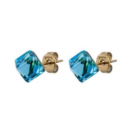 Пусеты Fiore Luna,  Aquamarine, SWE2127/2 A G